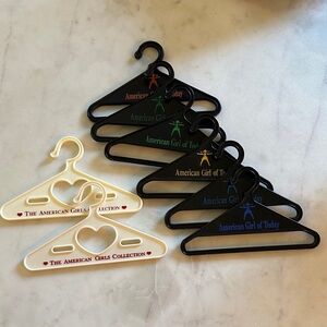 American Girl Black and Cream Hanger Set of 8